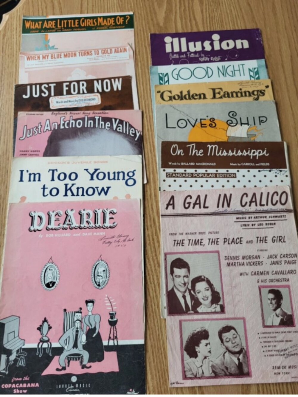VTG 1930s Sheet Music Lot 12 Piano On Mississippi What Girls Are Made Golden